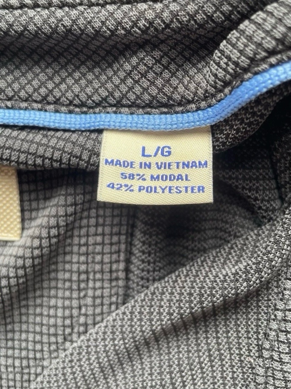 Tommy Bahama Short Sleeve Shirt-Men's Large-Dark Gray-Textured Modal Blend Polo - Picture 11 of 16